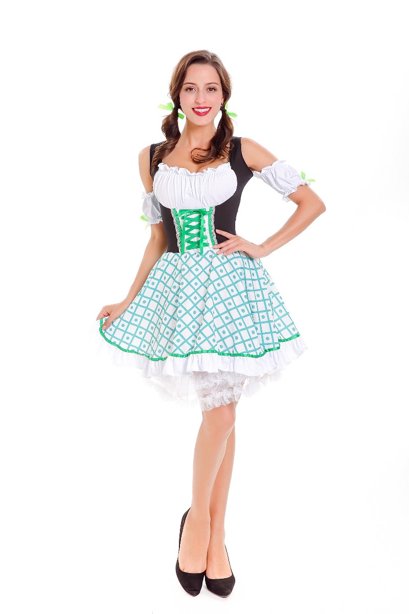 F1810 German Oktoberfest Beer Maid Costume Bavarian Traditional Costume